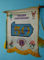 PENNSYLVANIA LIONS 1920-1970 Golden Anniversary > LIONS International ( Ancien / Old > FANION > Wimpel > Pennant ) - Other & Unclassified