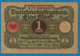 DEUTSCHES REICH 1 MARK 01.03.1920  # 477.666465 P# 58  DARLEHENSKASSENSCHEIN - Reichsschuldenverwaltung