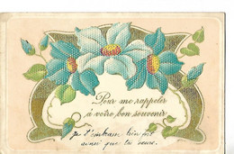 CPA  Souvenir 1904 / Fleurs En Relief / 2 Timbres Taxes / Tampon Pointillé Hte Marne-Meuse / VOISEY MELAY - 1859-1955 Usados