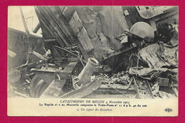 CPA Melun - Catastrophe Ferroviaire De Novembre 1913 - Un Aspect Des Décombres - Melun