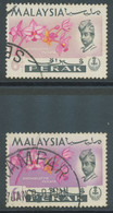 MALAY STATES - PERAK 1965, 6 C. Orchids, Superb Used, MAJOR ERROR & VARIETY - Perak