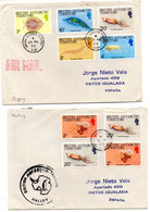 3 Cartas Con Matasellos Diferentes De British Antartic Territory - Storia Postale