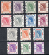 1954-62 HONG KONG QEII DEFINITIVES (SG# 178-191) MH VF - Ungebraucht