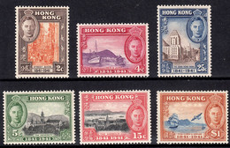 1941 HONG KONG KGVI CENTENARY BRITISH OCCUPATION (SG#163-168) MH VF - Neufs