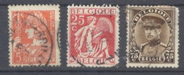 Belgica, 1932, Yvert Tellier 336,339,341,usado - 1929-1941 Groot Montenez