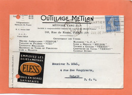 Delcampe - CARTE POSTALE . PARIS 17e. RUE DE ROME. OUTILLAGE METILAN.  1932. - Paris (17)