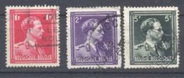Belgica, 1936/46, Yvert Tellier 428,643,646,usado - 1929-1941 Grande Montenez