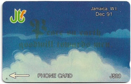 Jamaica - Peace On Earth - December 91 (Old Logo), 5JAMA, 1991, Used - Jamaica