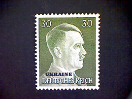 Russia, Scott #N56, Mint (*), 1941, Hitler Overprint Ukraine, 30pf, Olive Green - 1941-43 Bezetting: Duitsland