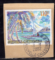 NOUVELLE CALEDONIE NEW NUOVA CALEDONIA 2001 PAINTING THE LONELY BOATMAN BY MARIK 110fr  USED USATO OBLITERE' - Used Stamps