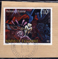 NOUVELLE CALEDONIE NEW NUOVA CALEDONIA 2001 PAINTING VISION FROM OCEANIA BY JIPE LEBARS 110fr  USED USATO OBLITERE' - Used Stamps