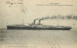 Bateaux - Paquebots - Amazone - Paquebot Français Des Messageries Maritimes - état - Steamers