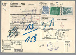 58563) Switzerland Bulletin D'Expedition 1975 Postmark Cancel - Cartas