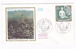 Enveloppe Premier Jour Temple De Borobudur, Java, 24 Février 1979 - Buddhism