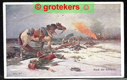 WWI Nach Der Schlacht Zeichnung 9.K 1914 - Guerre 1914-18
