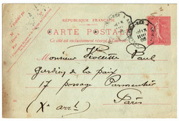 BOULOGNE Sur Mer à AMIENS Carte Postale Illustrée 10c Semeuse Lignée Yv 129-CP1 Mill 504 Ob 1905 Ondulé Type 1 Convoyeur - Cartoline Postali E Su Commissione Privata TSC (ante 1995)