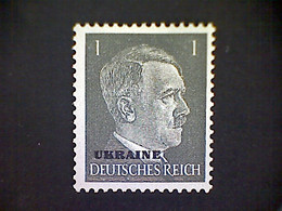 Russia, Scott #N41, Mint (*), 1941, Hitler Overprint Ukraine, 1pf, Gray Black - 1941-43 Bezetting: Duitsland