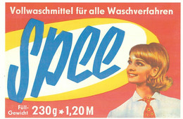 DDR-Reklame: Spee Vollwaschmittel, VEB Waschmittelwerk Genthin, Repro, Nicht Gelaufen - Pubblicitari