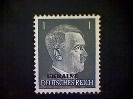 Russia, Scott #N41, Mint (*), 1941, Hitler Overprint Ukraine, 1pf, Gray Black - 1941-43 Ocupación Alemana