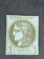 FRANCE Cérès De Bordeaux 1c N°39B, Report 2 Olive , Neuf Sans Gomme, Marges OK - 1870 Uitgave Van Bordeaux