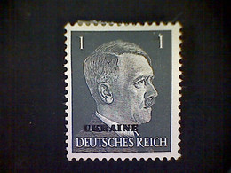 Russia, Scott #N41, Mint (*), 1941, Hitler Overprint Ukraine, 1pf, Gray Black - 1941-43 Bezetting: Duitsland