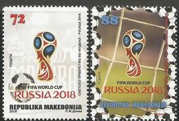 MK 2018-845-6 FIFA CUP RUSSIA-2018, NORD MACEDONIA, 1 X 2v, MNH - 2018 – Russia