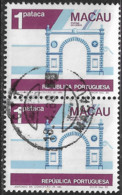Macau Macao – 1982 Public Building And Monuments 1 Pataca Pair Of Used Stamps - Usados