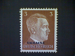 Russia, Scott #N42, Mint (*), 1941, Hitler Overprint Ukraine, 3pf, Light Brown - 1941-43 Deutsche Besatzung