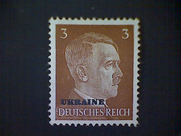 Russia, Scott #N42, Mint (*), 1941, Hitler Overprint Ukraine, 3pf, Light Brown - 1941-43 Ocupación Alemana