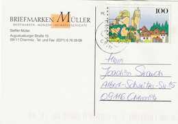 Ganzsache, Postkarte 2002 - Private Postcards - Used