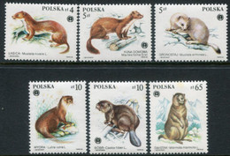 POLAND 1984 Fur-bearing Mammals MNH / **.  Michel 2943-51 - Neufs