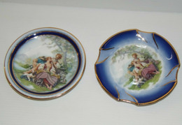 2 SOUS TASSES PORCELAINE DE LIMOGES MARQUIS MARQUISE DECO VITRINE COLLECTION - Limoges (FRA)