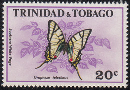 Trinidad & Tobago 1972 MNH Sc #214 20c Southern White Page Butterflies - Trinité & Tobago (1962-...)