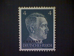 Russia, Scott #N43, Mint (*), 1941, Hitler Overprint Ukraine, 4pf, Slate - 1941-43 Ocupación Alemana