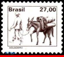 Ref. BR-1657 BRAZIL 1979 JOBS, NATIONAL PROFESSIONS,, WATER SELLER WITH MULE, MNH 1V Sc# 1657 - Dienstzegels
