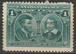 Canada 1908 Sc 97i Mi 85 Yt 86 MLH* Hairlines On Left - Nuovi