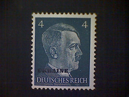 Russia, Scott #N43, Mint (*), 1941, Hitler Overprint Ukraine, 4pf, Slate - 1941-43 Occupazione Tedesca