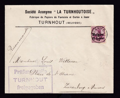 DDAA 109 - Enveloppe Recommandée TP Germania TURNHOUT 1915 Vers LAEKEN - Entete Cartes à Jouer La Turnhoutoise - Non Classificati