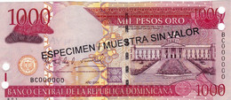 Dominican Republic 1000 Pesos 2004 SPECIMEN UNC P-173s3 "free Shipping Via Registered Air Mail" - Dominicaanse Republiek