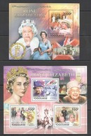 TG1062 2011 TOGO TOGOLAISE FAMOUS PEOPLE ROYALTY QUEEN ELIZABETH II 1KB+1BL MNH - Familias Reales