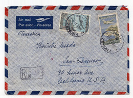 1950. YUGOSLAVIA,SERBIA,ZEMUN TO UNITED STATES,REGISTERED AIRMAIL COVER - Aéreo