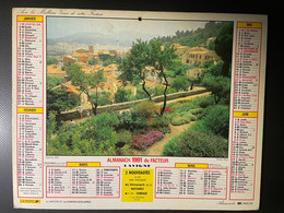 CALENDRIER - ALMANACH Du FACTEUR 1991  - SEINE ET MARNE - Hyères Et Plage De L'Esterel - Grand Format : 1991-00