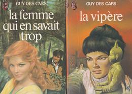 GUY DES CARS  -  LOT DE 7 ROMANS Dont La Vipère Et Amour De Ma Vie   - € 1.00 - Loten Van Boeken