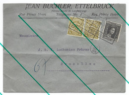 Grand Duché Luxembourg Enveloppe En-tête J.Buchler Cachet Ambulant Pétange Ettelbruck - Zonder Classificatie