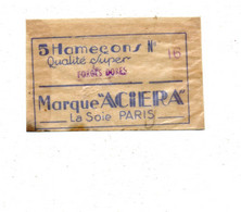 Matériel De Pêche / Collection Thème Pêche / Ancien Sachet D'hameçons Marque : ACIERA - Vissen