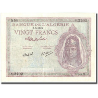 Billet, Algeria, 20 Francs, 1945, 1945-05-07, KM:92b, SUP - Algerije