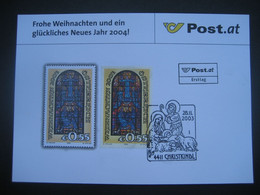 Österreich- Christkindl 28.11.2003, FDC ÖPT Karte Mit Sonderstempel - 2001-10 Covers