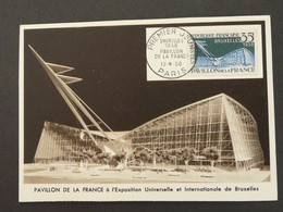Carte Maximum Card Exposition Universelle Bruxelles 1958 Ref 41169 - 1958 – Bruxelles (Belgique)