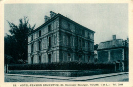 Tours * THE BRUNSWICK Hôtel Pension * 64 Boulevard Béranger - Tours