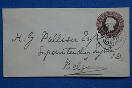 Z15  INDIA BELLE LETTRE   1896  BELGAUM  + AFFRANCH. INTERESSANT - Andere & Zonder Classificatie